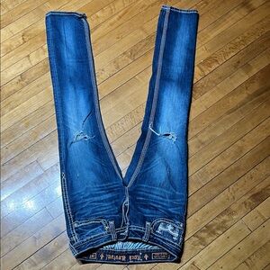 Rock Revival Blue Distressed Skinny Jeans